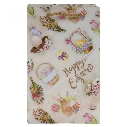 Τσάντα Χάρτινη Με Πασχαλινά Σχέδια Με Κορδόνι 20x12x5cm