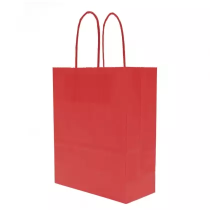 Τσάντα Χάρτινη Με Στριφτό Χερούλι Στο Ίδιο Χρώμα 18x8x22cm