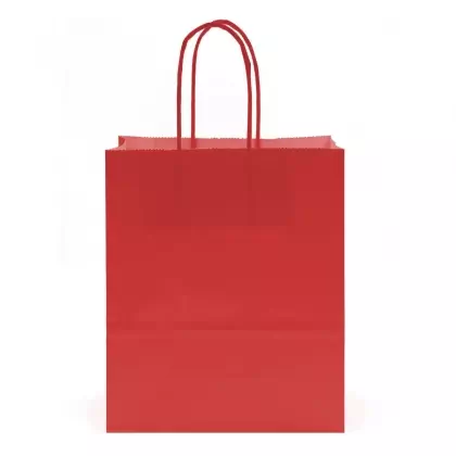 Τσάντα Χάρτινη Με Στριφτό Χερούλι Στο Ίδιο Χρώμα 18x8x22cm