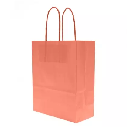 Τσάντα Χάρτινη Με Στριφτό Χερούλι Στο Ίδιο Χρώμα 18x8x22cm