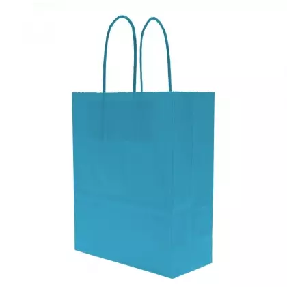 Τσάντα Χάρτινη Με Στριφτό Χερούλι Στο Ίδιο Χρώμα 18x8x22cm