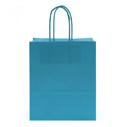 Τσάντα Χάρτινη Με Στριφτό Χερούλι Στο Ίδιο Χρώμα 18x8x22cm