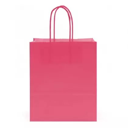 Τσάντα Χάρτινη Με Στριφτό Χερούλι Στο Ίδιο Χρώμα 18x8x22cm