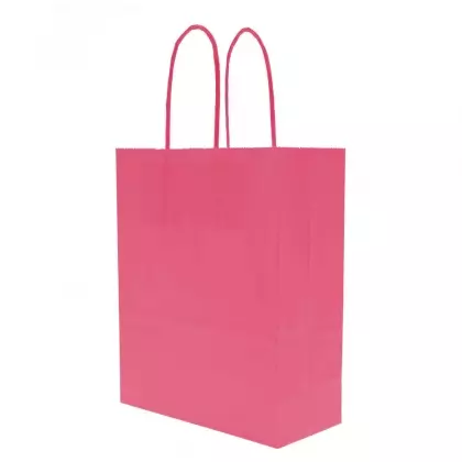 Τσάντα Χάρτινη Με Στριφτό Χερούλι Στο Ίδιο Χρώμα 18x8x22cm