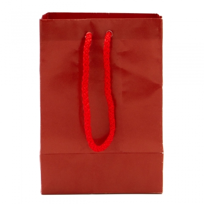 Τσάντα Χάρτινη Με Σχέδιο Με Κορδόνι Μονόχρωμη 10x4.5x11cm