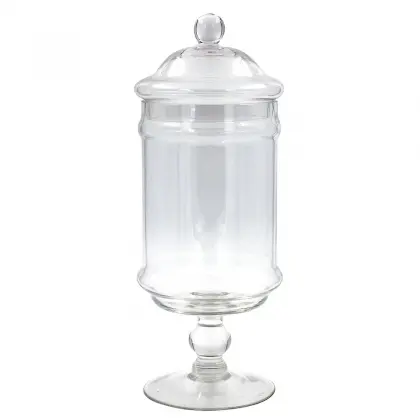 Βάζο Γυάλινο Με Καπάκι Φ13.5x36cm
