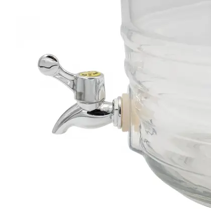Βάζο Σερβιρίσματος Γυάλινο Με Βρυσάκι Φ22x38cm Χωρητικότητα 10lt