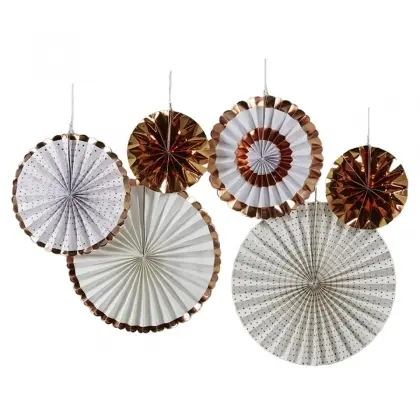 Βεντάλιες Χάρτινες Διακοσμητικές Συσκευασία 6 Τεμαχίων