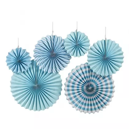 Βεντάλιες Χάρτινες Διακοσμητικές Συσκευασία 6 Τεμαχίων