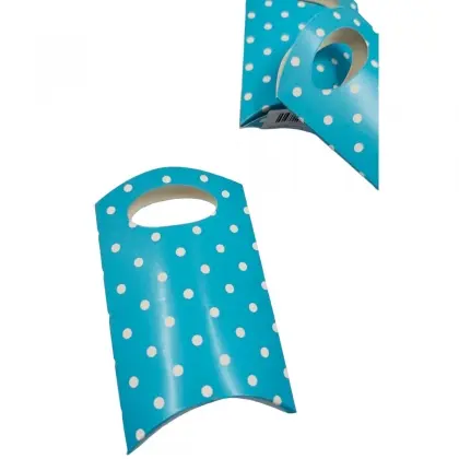 Κουτάκι Χάρτινο Πουά Με Χερούλι 10x7x2cm Συκευασία 10 Τεμαχίων