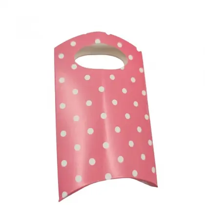 Κουτάκι Χάρτινο Πουά Με Χερούλι 10x7x2cm Συκευασία 10 Τεμαχίων