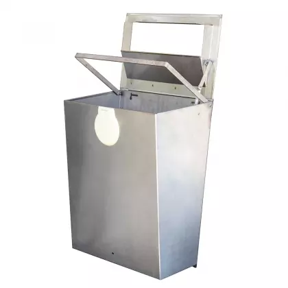 Χαρτοδοχείο Ανοιχτού Τύπου Μεταλλικό Inox 50lt