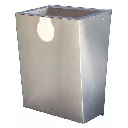 Χαρτοδοχείο Ανοιχτού Τύπου Μεταλλικό Inox 50lt