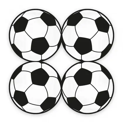 Χαρτοπετσέτα Football Φ16.5cm Συσκευασία 10 Tεμαχίων