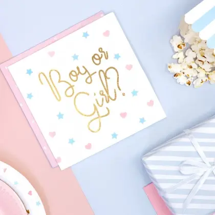 Χαρτοπετσέτες Boy or Girl 33x33cm Συσκευασία 20 Τεμαχίων