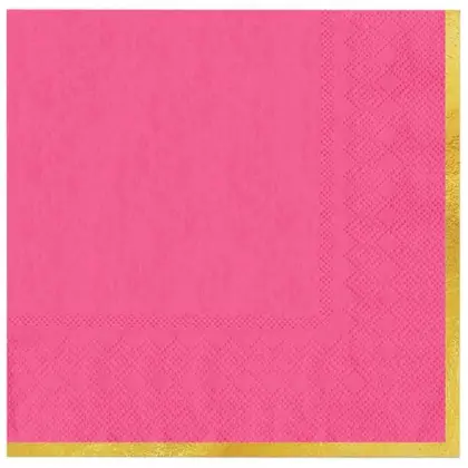 Χαρτοπετσέτες Με Λεπτομέρεια Χρυσή Ρίγα 33x33cm Συσκευασία 10 τεμαχίων