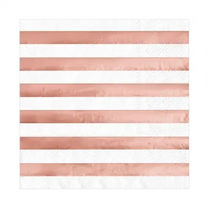 Xαρτοπετσέτες Με Ρίγες 33x33cm Συσκευασία 10 Τεμαχίων