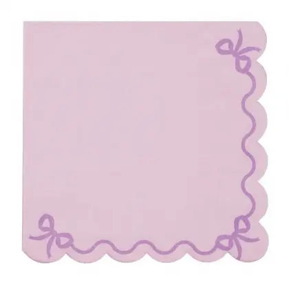 Χαρτοπετσέτες Με Σχέδιο Φιόγκο 33x33cm Συσκευασία 12 Τεμαχίων