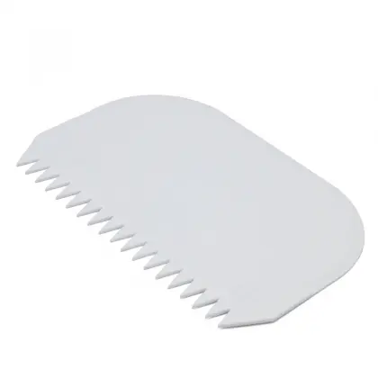 Χούφτα Ζαχαροπλαστικής Χτένι Πολυπροπυλενίου Λευκή 14.5x9.5cm