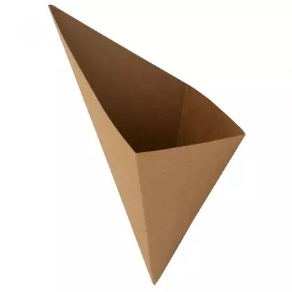 Χωνάκι Φαγητού Χάρτινο 8x8x22cm Συσκευασία 10 Τεμαχίων