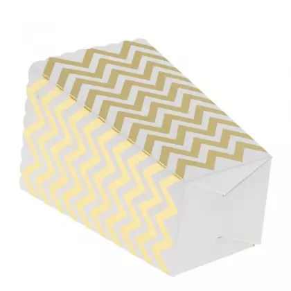 Χωνάκι Για Popcorn Χάρτινο Με Γεωμετρικά Σχέδια 7x7x12cm Συσκευασία 6 Τεμαχίων