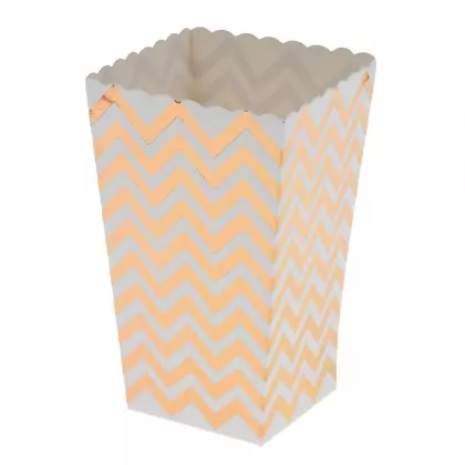 Χωνάκι Για Popcorn Χάρτινο Με Γεωμετρικά Σχέδια 7x7x12cm Συσκευασία 6 Τεμαχίων