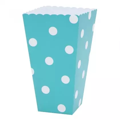 Χωνάκια Για Popcorn Χάρτινα Πουά 9x9x15.5cm Συσκευασία 10 Τεμαχίων
