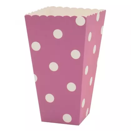 Χωνάκια Για Popcorn Χάρτινα Πουά 9x9x15.5cm Συσκευασία 10 Τεμαχίων