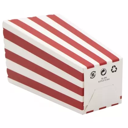 Χωνάκια Για Popcorn Χάρτινα Ριγέ 9x9x15.5cm Συσκευασία 12 Τεμαχίων